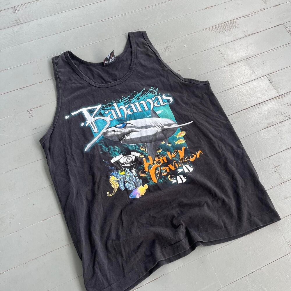 Vintage Harley Davidson biker streetwear y2k graphic tank top tee shirt